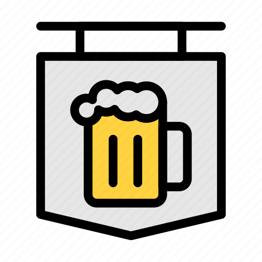 Brewery, beverage, bar, shop, banner icon - Download on Iconfinder