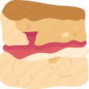 scone, bread, jam, dessert, pastry