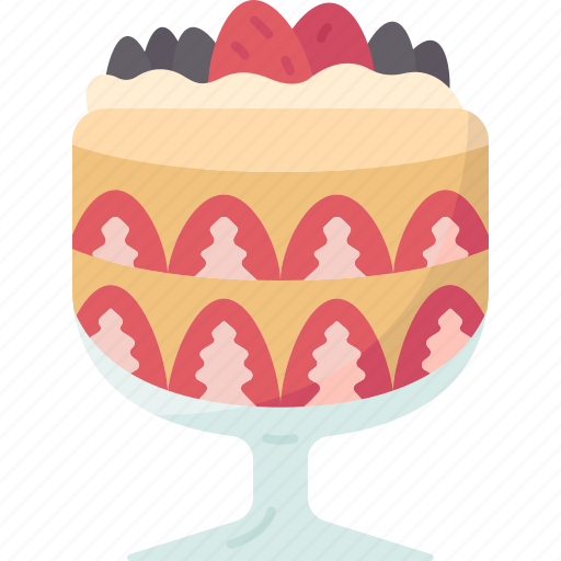 Trifle, dessert, layered, cream, cheese icon - Download on Iconfinder