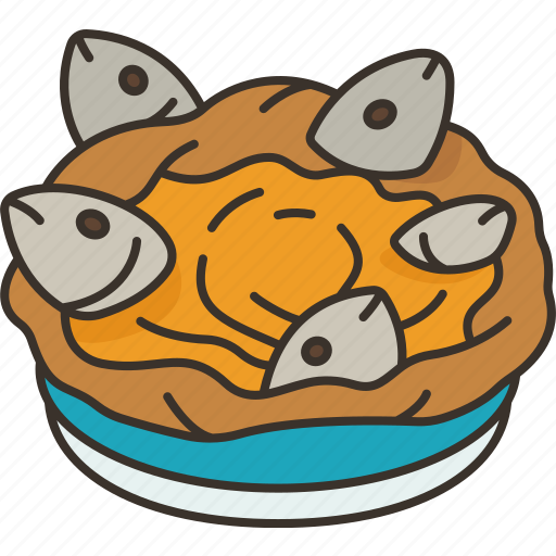 Pie, stargazy, fish, pastry, cornish icon - Download on Iconfinder