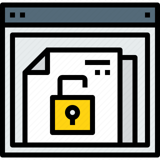 Browser, document, unlock, web, website icon - Download on Iconfinder
