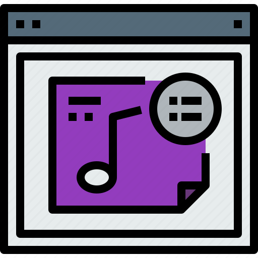 Browser, list, music, web, website icon - Download on Iconfinder