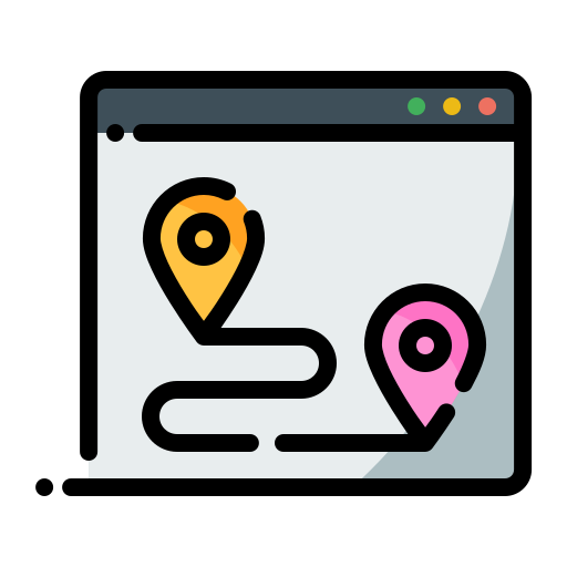Destination, map, location, share location, browser, web page, website icon - Free download