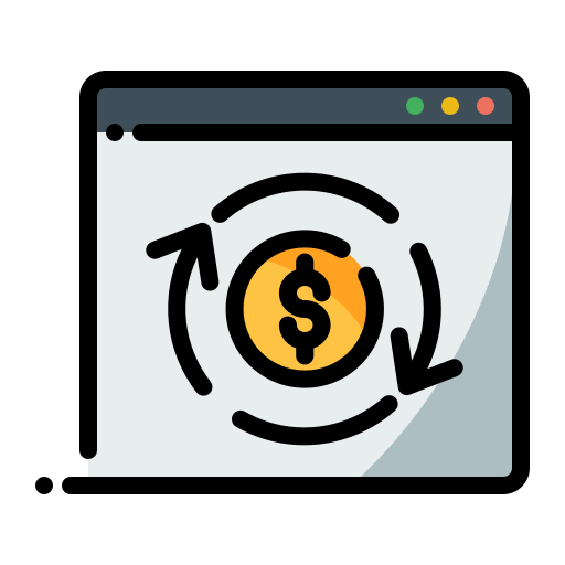 Transaction, finance, business, browser, content, web page, website icon - Free download