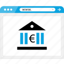 bank, banking, browser, euro, money, sign