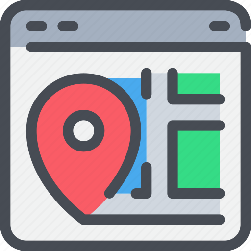 Browser, gps, interface, location, map, website icon - Download on Iconfinder