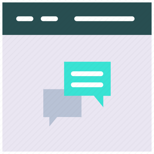 Browser, chat bubble, communication, conversation, online chat icon - Download on Iconfinder