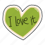 i, love, it, bubble, chat, sticker, chating, text 