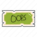 oops, bubble, chat, sticker, chating, text