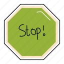 stop, bubble, chat, sticker, chating, text