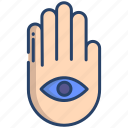 hand, with, eye