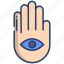 hand, with, eye 
