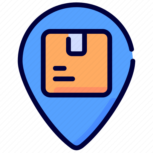 Box, location, navigation, package, parcel, pin icon - Download on Iconfinder