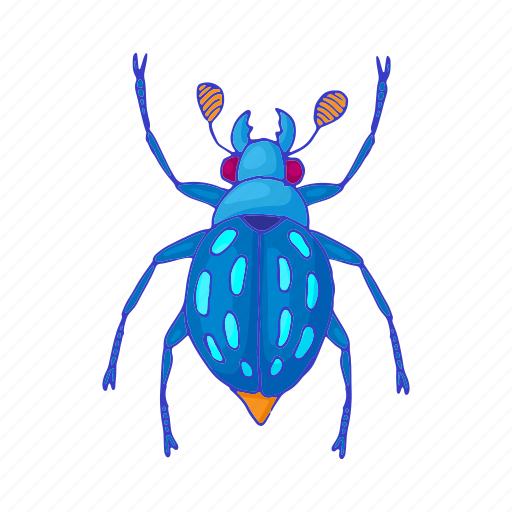 Beetle, bug, cartoon, creature, fly, insect, pest icon