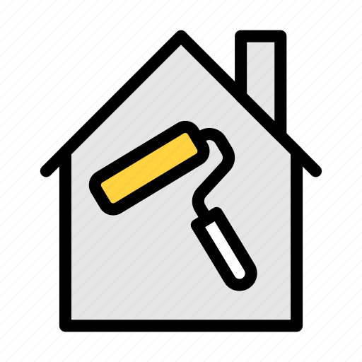 House, paint, home, construction, color icon - Download on Iconfinder