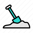 shovel, spade, construction, building, tools