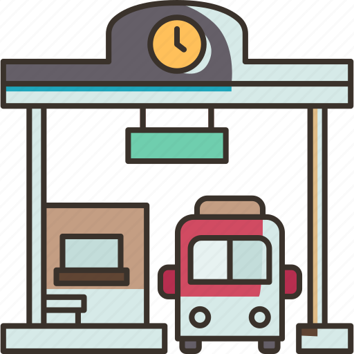 Bus, station, stop, transportation, public icon - Download on Iconfinder