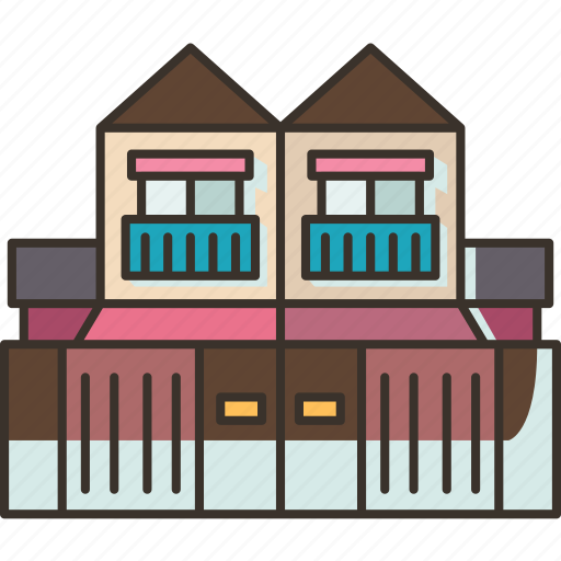 Townhouse, estate, housing, residence, village icon - Download on Iconfinder