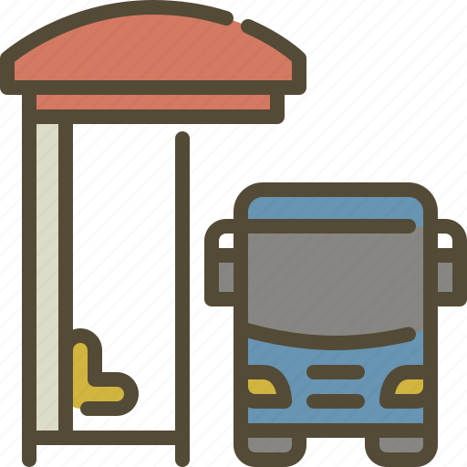 Bus, station, stop, public, transport icon - Download on Iconfinder