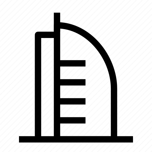 Burj al arab, dubai, building, tower, landmark icon - Download on Iconfinder
