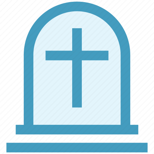 Grave, gravestone, graveyard, holy cross, tombstone icon - Download on Iconfinder