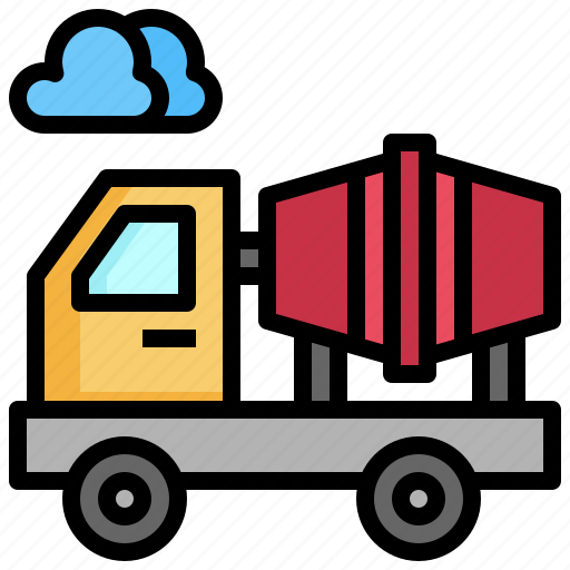 Concrete, construction, mixer, tools, transportation, truck icon - Download on Iconfinder