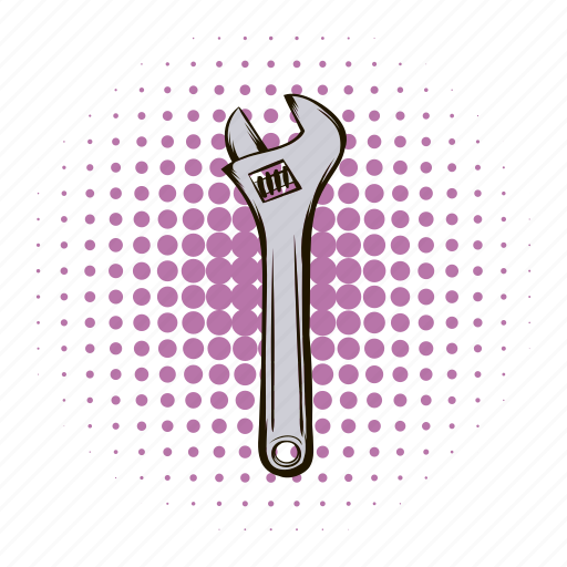 Adjustable, comics, construction, spanner, tool, work, wrench icon - Download on Iconfinder