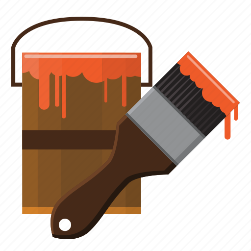 Brush, build, construction, paint, wet, building, tool icon - Download on Iconfinder