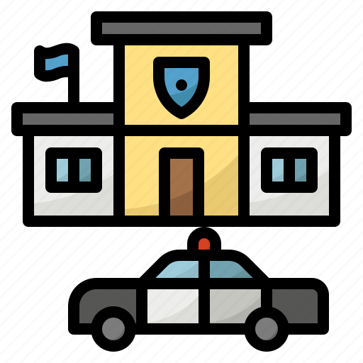 Building, car, cop, police, station icon - Download on Iconfinder