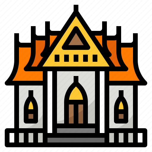Building, monk, religious, temple, thailand icon - Download on Iconfinder