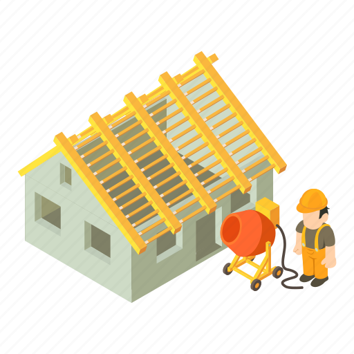Buildingsite, isometric, object, sign icon - Download on Iconfinder