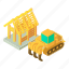 isometric, object, quarrywork, sign 