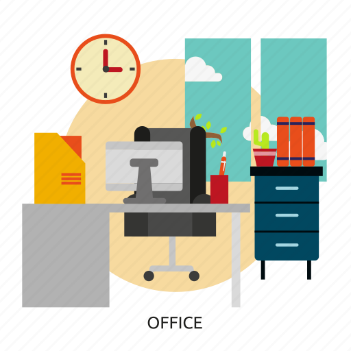 Building, design, desk, interior, office, room, workplace icon - Download on Iconfinder