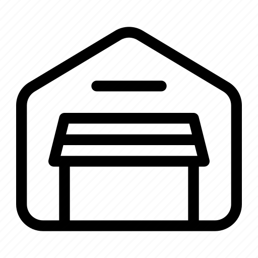Garage, open, home, building, backyard icon - Download on Iconfinder