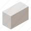 aerated, autoclaved, block, brick, concrete, isometric, object 