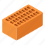 brick, brickwork, construction, home, isometric, object, rectangle 