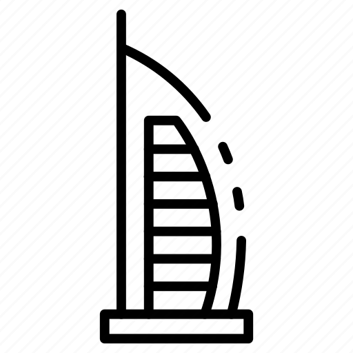 Burj, al, arab, building, place, property, real icon - Download on Iconfinder