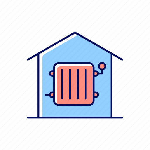 Required heating, building heating, building regulations, habitable spaces icon - Download on Iconfinder