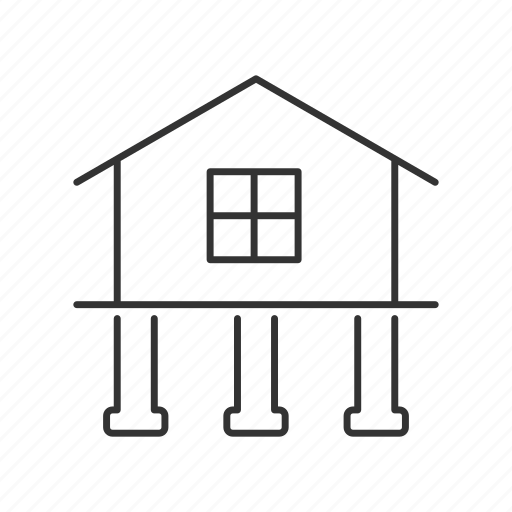 Pile, foundation, construction, ground, house, stability, building icon - Download on Iconfinder