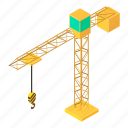 building, construction, crane, development, equipment, isometric, object