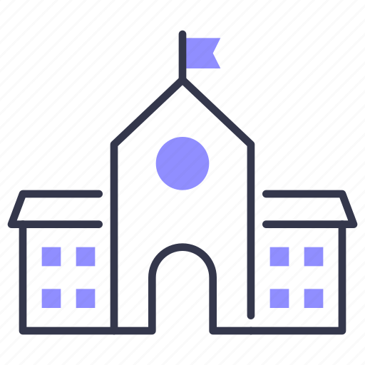 Education, school, building, city, university icon - Download on Iconfinder