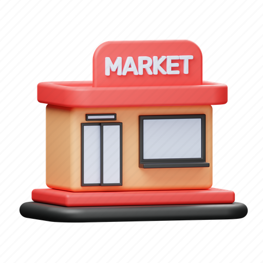 Market, store 3D illustration - Download on Iconfinder