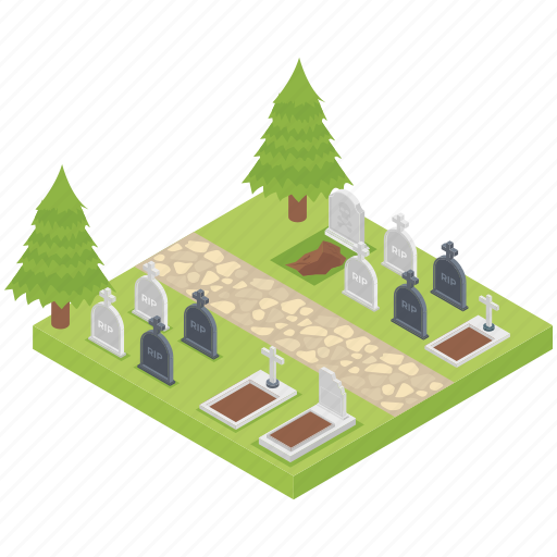 Burial ground, cemetery, death place, graves, graveyard icon - Download on Iconfinder