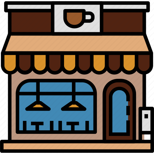 Cafe, coffee, construction, shop, store, architecture, building icon - Download on Iconfinder