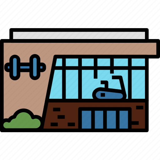 Gym, sport, exercise, fitness, building, construction, architecture icon - Download on Iconfinder