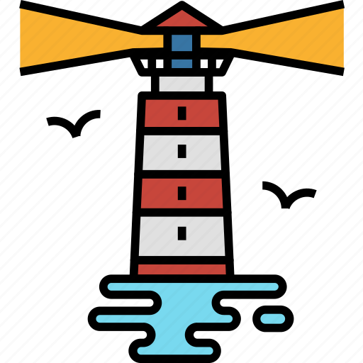 Lighthouse, tower, beach, signaling, construction, building icon - Download on Iconfinder