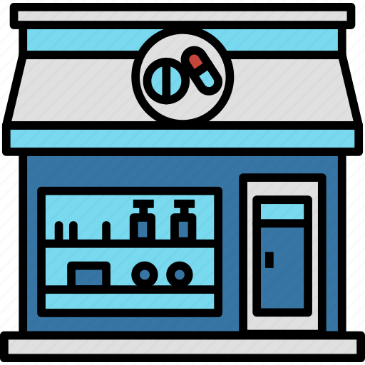 Pharmacy, shop, building, drug, medical, pill, store icon - Download on Iconfinder