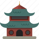 asian, building, oriental, pagoda