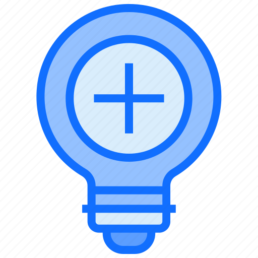 Bulb, light, idea, plus, add icon - Download on Iconfinder