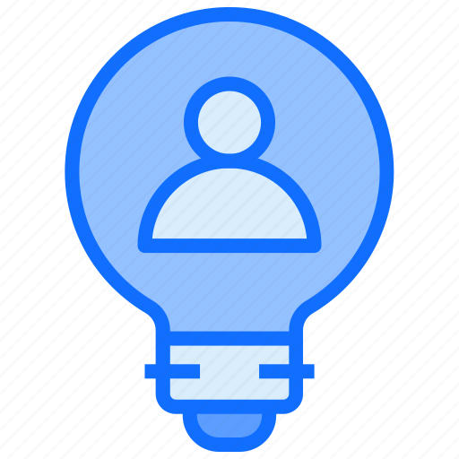 Bulb, light, idea, user, manager, person icon - Download on Iconfinder
